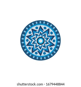 Aboriginal art dots painting icon logo design vector illustration template