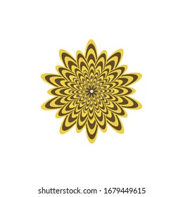 Aboriginal art dots painting icon logo design vector illustration template