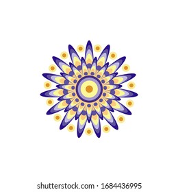 Aboriginal art dots painting icon logo design vector template