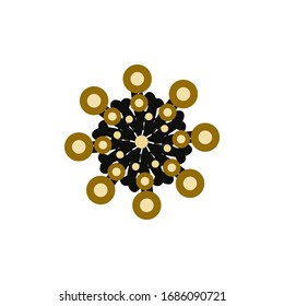 Aboriginal art dots painting icon logo design