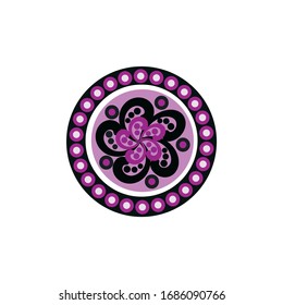 Aboriginal art dots painting icon logo design