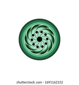 Aboriginal art dots painting icon logo design vector template