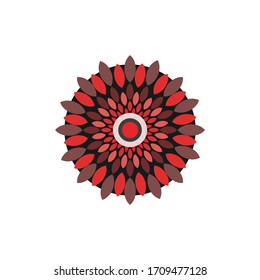 Aboriginal art dots painting icon logo design vector template
