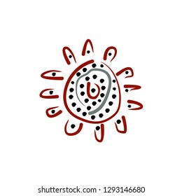 Aboriginal art logo design vector template