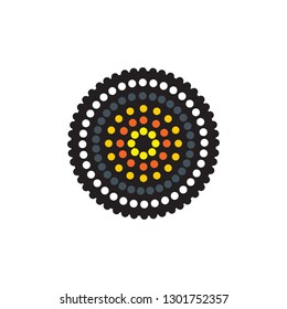 Aboriginal art logo design vector template