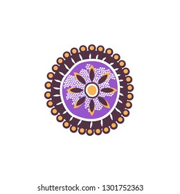 Aboriginal art logo design vector template