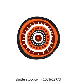 aboriginal art logo design vector template
