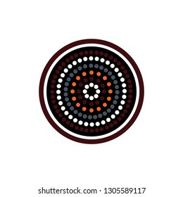 Aboriginal art logo design vector template