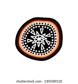 Aboriginal art logo design vector template
