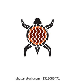 Aboriginal art logo design vector template