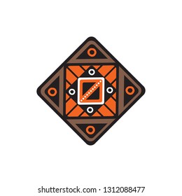 Aboriginal art logo design vector template