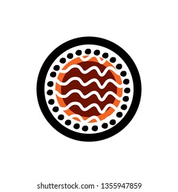 Aboriginal art logo design vector template