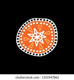 Aboriginal art logo design vector template