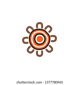 Aboriginal art logo design vector template