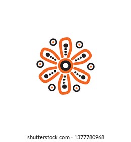 Aboriginal art logo design vector template