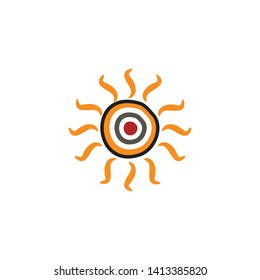Aboriginal art logo design vector template
