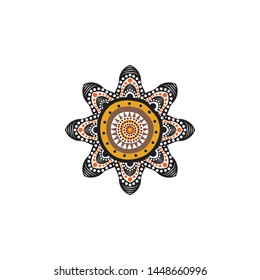 Aboriginal art logo design vector template