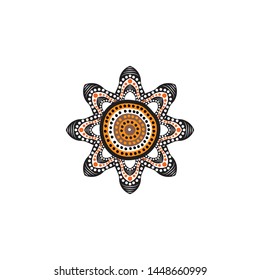 Aboriginal art logo design vector template