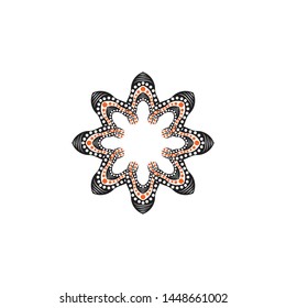 Aboriginal art logo design vector template