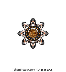 Aboriginal art logo design vector template