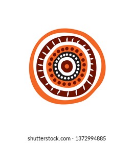 Aboriginal art logo icon design vector template