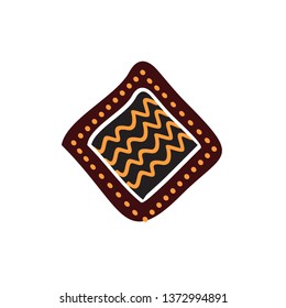 Aboriginal art logo icon design vector template