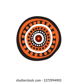 Aboriginal art logo icon design vector template