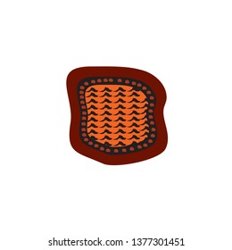 Aboriginal art logo icon design vector template