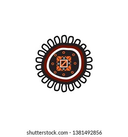 Aboriginal art logo icon design vector template