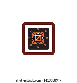Aboriginal art logo icon design vector template