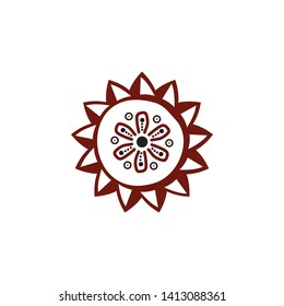 Aboriginal art logo icon design vector template