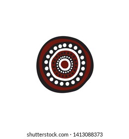 Aboriginal art logo icon design vector template