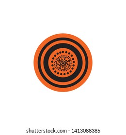 Aboriginal art logo icon design vector template