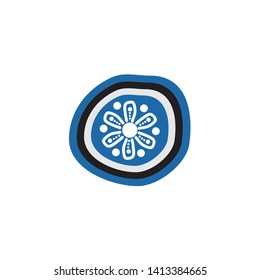 Aboriginal art logo icon design vector template