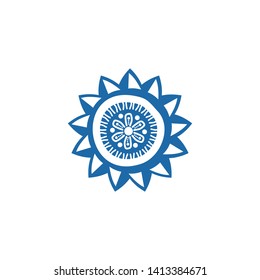 Aboriginal art logo icon design vector template