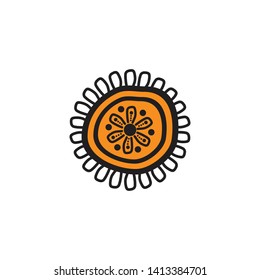 Aboriginal art logo icon design vector template