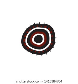 Aboriginal art logo icon design vector template