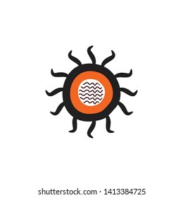 Aboriginal art logo icon design vector template