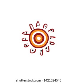 aboriginal art logo icon design vector template