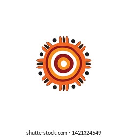 aboriginal art logo icon design vector template