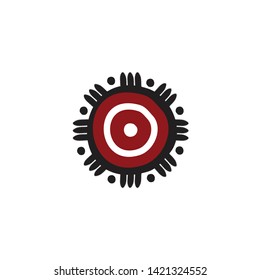 aboriginal art logo icon design vector template