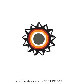 aboriginal art logo icon design vector template