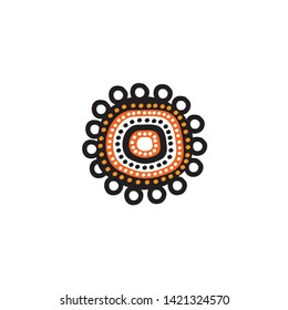 aboriginal art logo icon design vector template