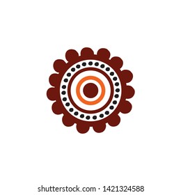 aboriginal art logo icon design vector template