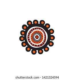 aboriginal art logo icon design vector template
