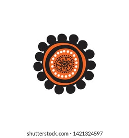aboriginal art logo icon design vector template