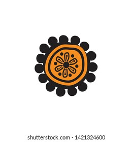 aboriginal art logo icon design vector template