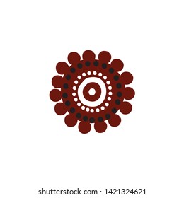 aboriginal art logo icon design vector template