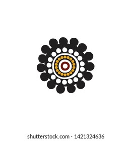 aboriginal art logo icon design vector template