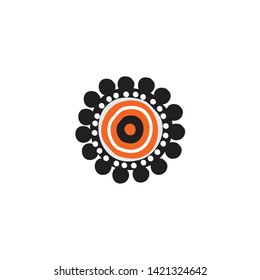 aboriginal art logo icon design vector template